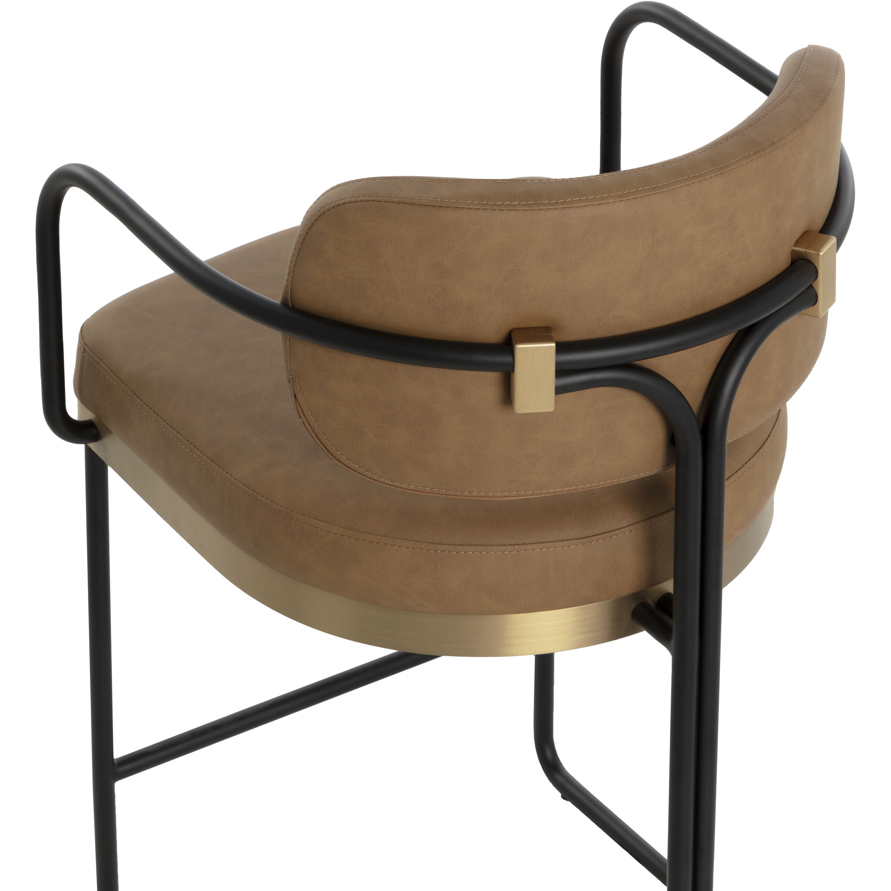 Jalen 36.5 inch Milliken Cognac Counter Stool